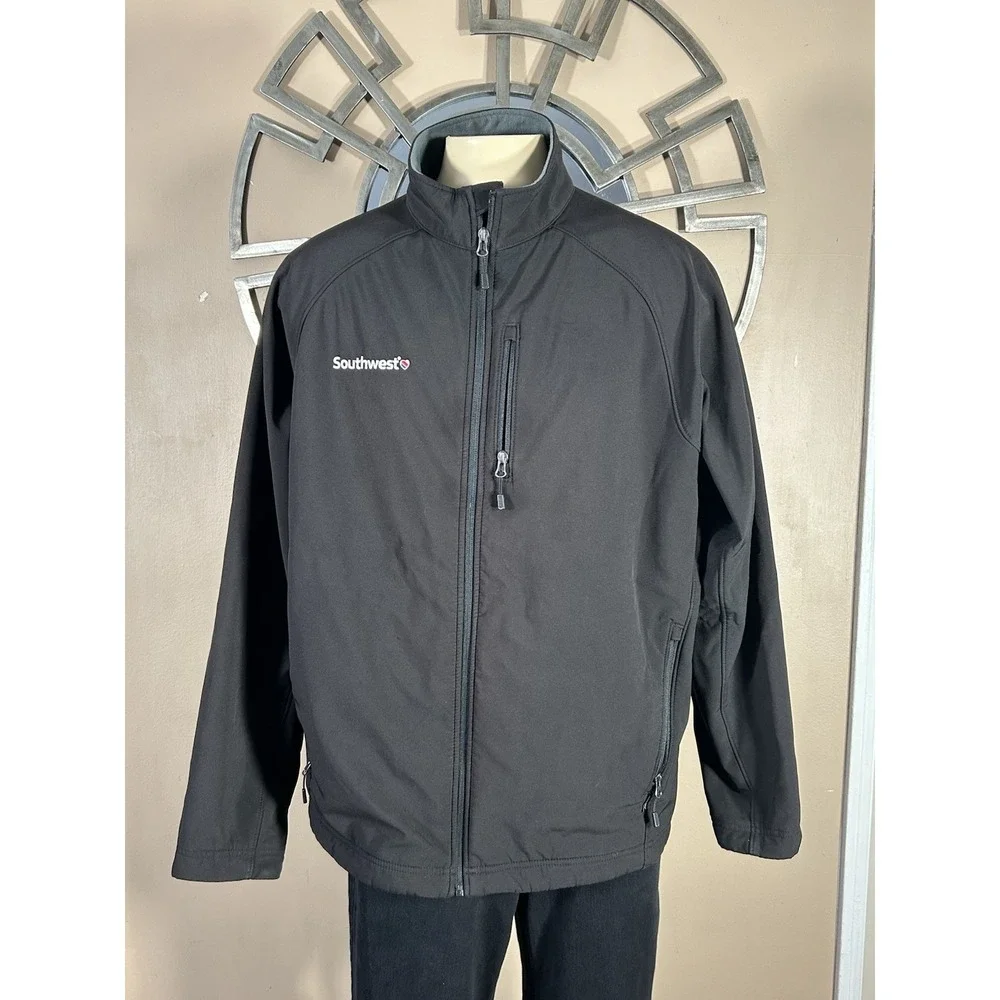 Southwest Airlines Jacket Mens 2XL Black Zip Up Employee Uniform Workwear Bomber
